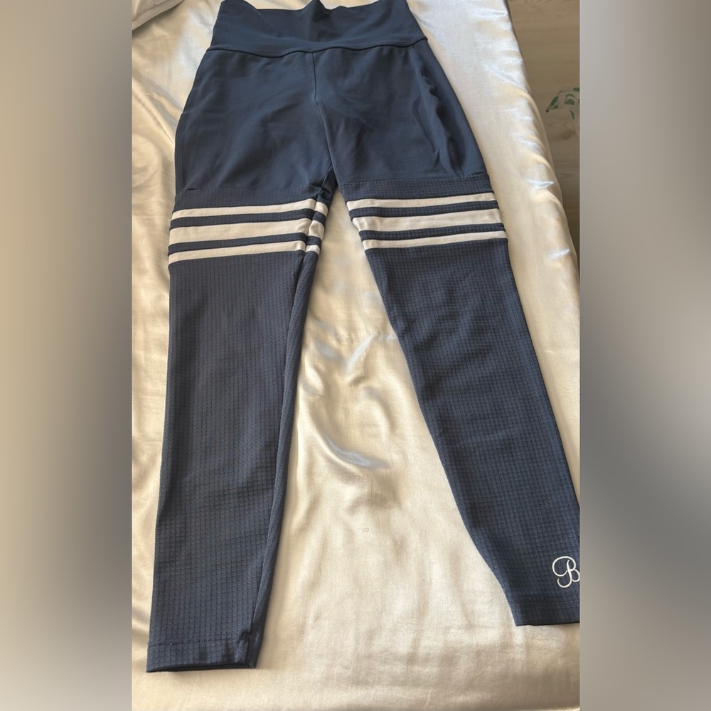 Bombshell Sportswear Thigh High Blue Sock Leggings